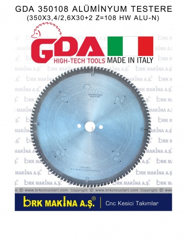GDA ALÜMİNYUM TESTERE BIÇAK 350X108...