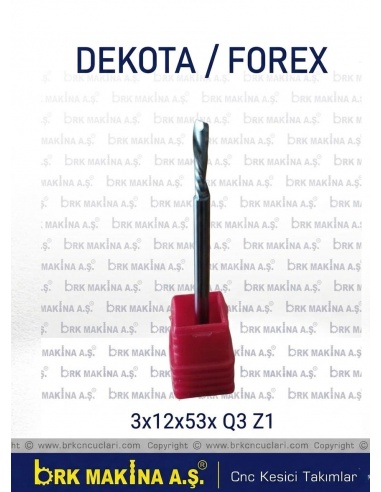DEKOTA / FOREX KARBÜR FREZE Q3 MM